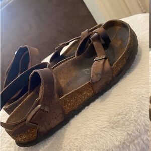 Well worn leather cork Birkenstocks sandals